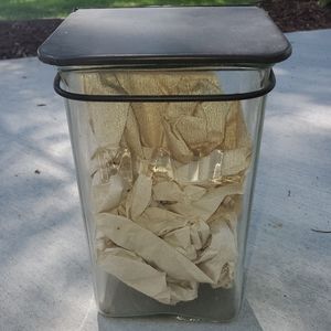 Vintage look glass and metal mailbox